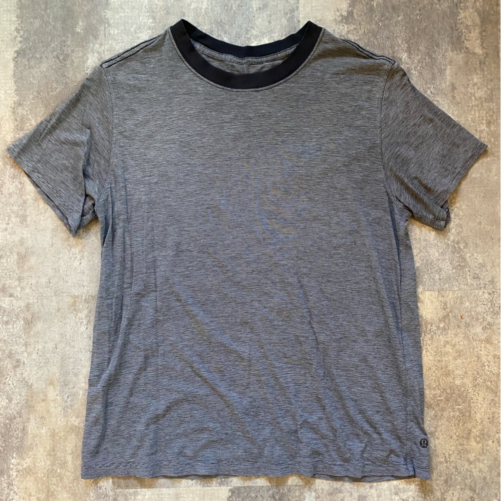 lululemon All Yours Cotton T-Shirt: Micro Stripe Black White, 4